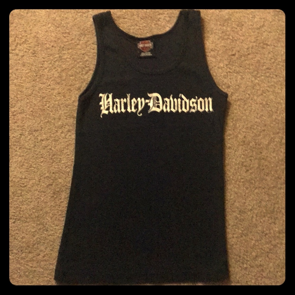 Women’s black Harley-Davidson tank top. Size large